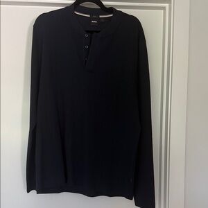 BOSS Men's Black Long Sleeve Shirt